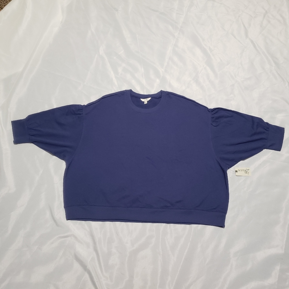 Terra & Sky Puff Sleeve Sweatshirt.